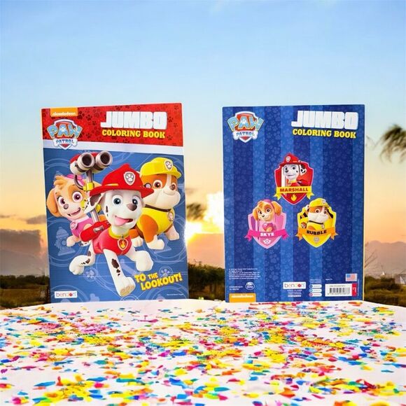 Paw patrol jumbo coloring book bundle 4 book + 4 12 pack Craz coloring pencils - Picture 4 of 5